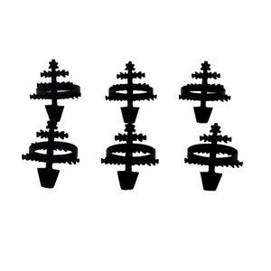 Set of 6 - Metal Christmas‎ Tree Napkin Rings